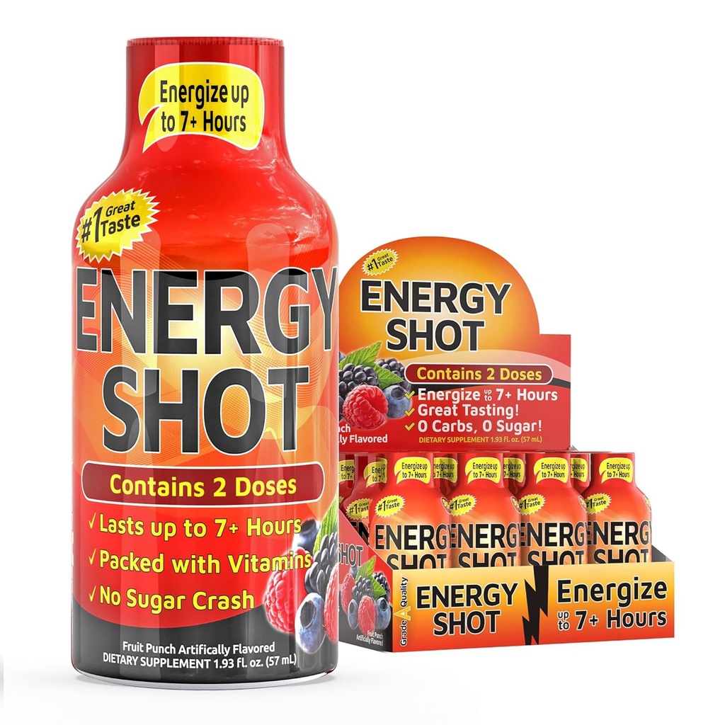 Ovocné Punch Extra sila Energia Shot 12 pk 