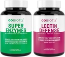 GOBIOTX Super Enzymes suplementaris - Enzys Digitius amb prebiotics i Probiòtics per a dones i homes - Suports Gut Sanitat, Guten Digestion, Lctose A absorció, Plant Basedetery Piells