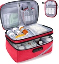 Trunab Medicine Storage Bag, Kombinasyon Kilit, Lockable Pill Şişe Organizer, Seyahat İlaçları Tıp Kutusu, Prescription, Vitamins, Supplements or Medical Materials Materials Materials