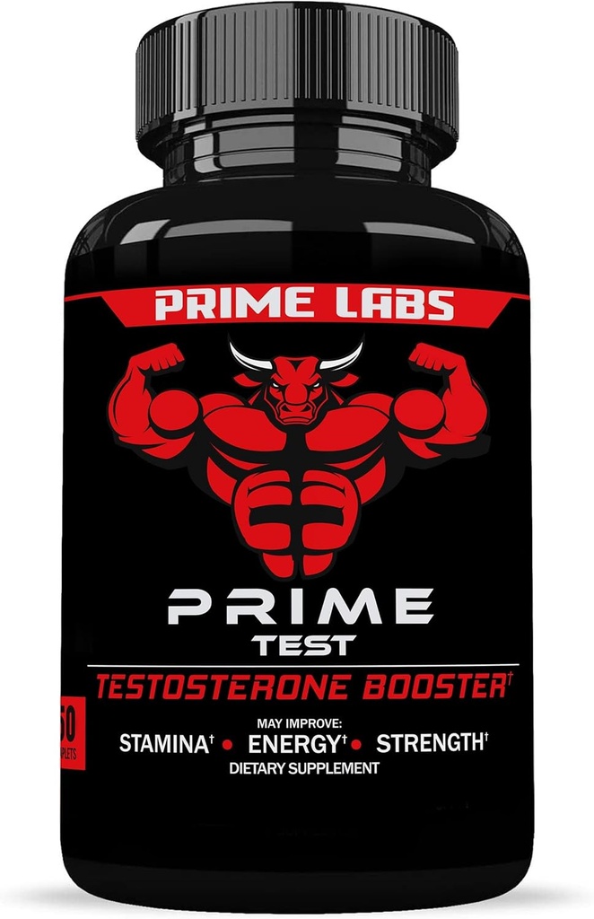 Prime Labs - Đàn ông Testosterone Booster - Stamina, endurance, & strength Booster - 60 Caplets