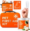 Care Bundle - Førstehjælp Kit og Øre renere servietter til hunde, Essential Sundhed og Hygiejne sæt