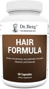 Dr. Berg All- inone Vitamin for Hair, Skin, & Nails - Advanced Formula with Biotin, Saw Palmetto, DHT Blocker, & Trace Mineces - 90 Veg Capsules