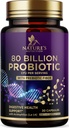 Probiotické doplnky 80 miliárd CFU + Prebiotiká, Acidophilus Probiotic Supports Imunitný systém a trávivé zdravie, Podpora Príležitostná zápcha, Dodatok pre ženy Feminine Health - 30 Kapsule