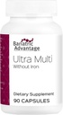 Bariatric Advices Ultra Multi Without Iron, High Potency Daily Multivitamin for Bariatric Bedah Pasien dengan 22 EsculVitamin dan Nutrients - 90 Capsules, 30 Pelayan