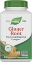 Nature's Way Ginger Root Capsules 550 mg pro Kapsel, Digestive Comfort* Reduces Motion-Related Nausea*, 1.100 mg pro 2 Kapseln, Non-GMO Project Verified, Vegan, 240 Count (Packaging May Vary)