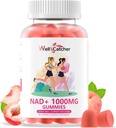 NAD + Qadınlar üçün Gummies Eksperti 1000MG - Kişilər üçün NAD Plus Gummies Sugar Pulsuz Vitamin B3 Niacinamide Pure Organic Boosts NAD Level Anti-Aging Cell Regens Energy Brain Peach Flavor 60C