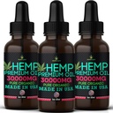 Hemp Oil -3 Pack-High Potensy Hemp Seed Oil-Made in USA, Organic Extract, Full Flavor Natural Benefits, for Skin, Relief, sleep, cool, Discomfort, Muscles, Massage-Safe for Pets-Full Omega 3,6, 9