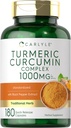 Carlyle Turmeric Curcumin mit schwarzem Pfeffer 1000mg | 180 Kapseln | Turmeric Complex Supplement | Non-GMO, Glutenfrei