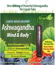 Irwin Naturals Liquid Quick-Delivery Ashwagandha Mind & Body - 10 Liquid-Tubes - Boosts Physical & Mental Performance - Один-Per-day Berry-Citrus Flavored Пити суміш