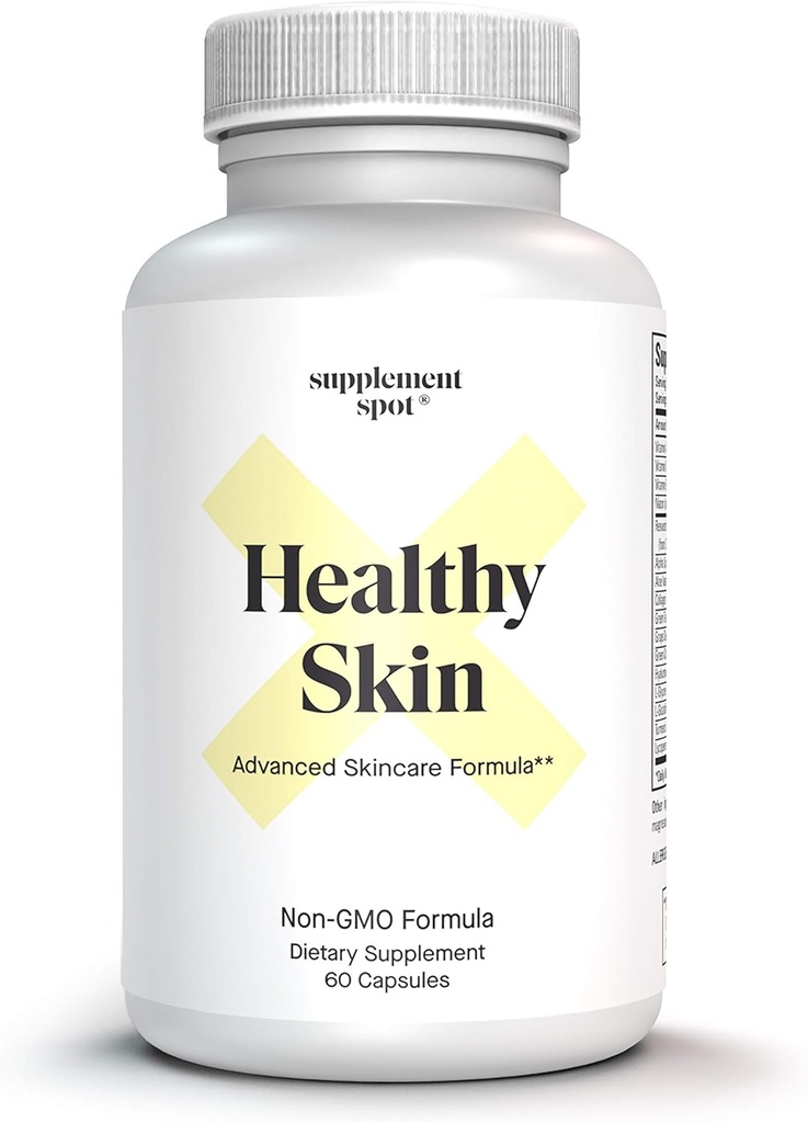Healthy Skin Anti-Aging Supplement w/Hyaluronic Acid, Trans Resveratrol, Collagen & Alpha Lipoic Acid – Anti Wrinkles Supplement Protects, Rejuvenates & Increases Skin Elasticity (60 Capsules)