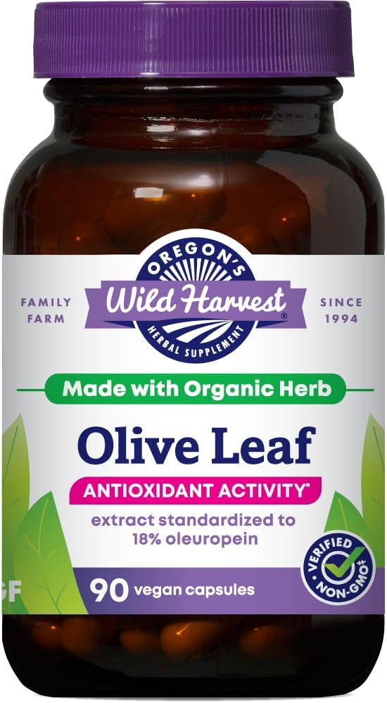 Oregon's Wild Harvest, Olive Leaf Supplement, Antioxidans Support, 350 mg, 90 Count