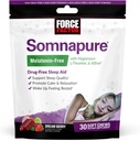 Силовий фактор Somnapure Melatonin-Free Soft Chews, Sleep Aid для підвищення якості сну, попелиці для дорослих з Affron, Magnesium, L-Theanine, Chamomile, Lemon Balm, Dream Berry Flavor, 30 Soft Chews