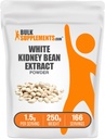 BulkSupplements.com White Kidney Bean Extract Powder - White Kidney Bean Powder - Herbal Supplement - Gluten Free, 1.5g per Serving, 250g (8.8 oz) (Pack of 1)