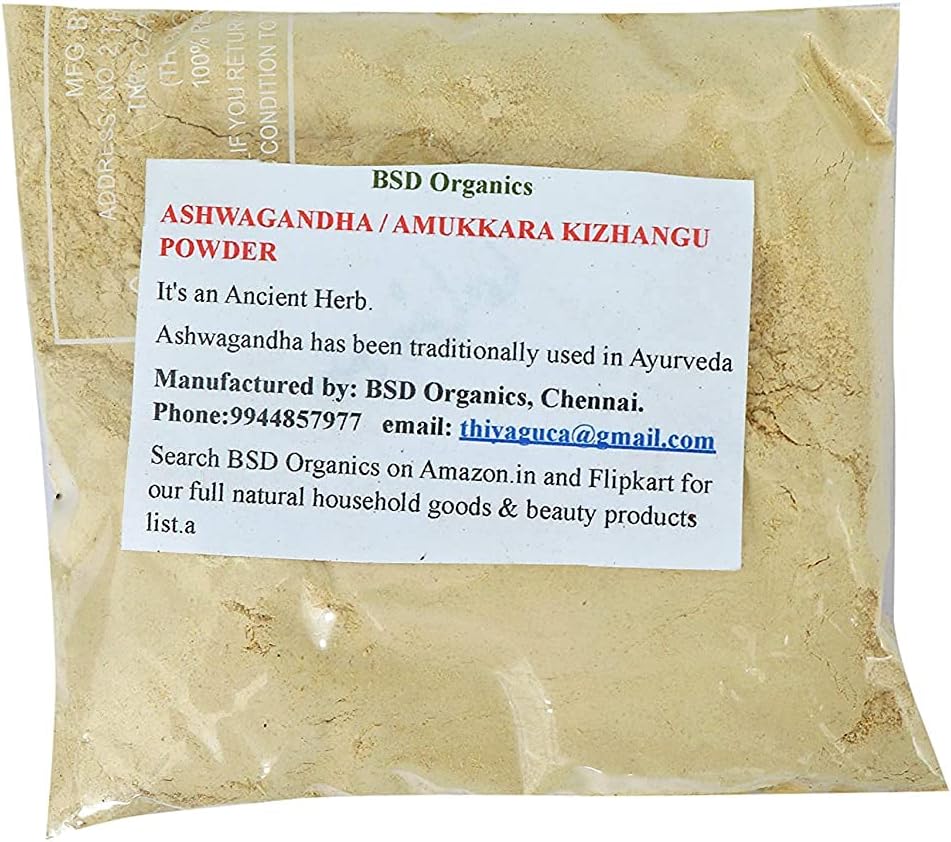Ashwagandha/Amukkara Kizhangu Poeder, 100 Gram / 3,5 ounce