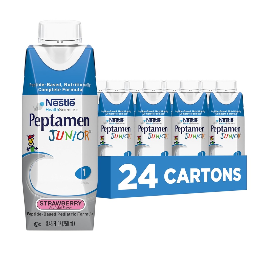 Peptamen Junior Supplemento, Fragola, 8.45 Ounce fluido, Confezione da 24