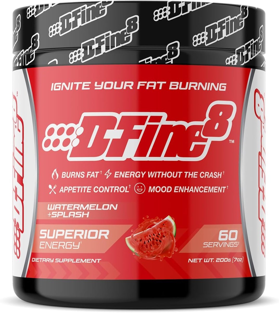 Thermogenic Pre-Workout Energy Powder & Shredding Supplement, Boost Energy Mood & Focus, Sugar Free, Contains Senactiv, Endurance, 300mg Caffeine, N-Acetyl-L-Tyrosine (Watermelon Splash)