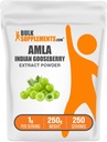 BulkSupplements.com Amla Extract Powder - Indian Gooseberry Extract, Amla Powder - Gluten Free, 1g per Serving, 250g (8.8 oz) (Pack of 1)