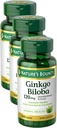 La natura Bounty Ginkgo Biloba Capsules 120mmg, Implementació de memòria suplementari, ajuda a la funció intel·lectual i l'alerta Mental, 100 Capsules (Pack of 3)