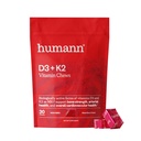 Humann Vitamin D3 + K2 Chews - High Potency Vitamin D 5000iu (125mcg) Helps Support Healthy Mood, Immunity, Cardiovascular, Respiratory Health & Bone Health, Mixed Berry Flavor, 30 Count