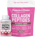 Paquet de Salut complet: Collage Peptides Powder + Digestive Enzymes 60 cyst per a la comoditat Digestiva, Workout Revery, & Skins, Nalos, i Implementació de la construcció