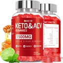 (2 Pack) Apple Cider Vinagre Gummies Keto ACV Gummies para suportes de metabolismo e queima de gordura com vitamina B6 & B12 Suplemento ACV