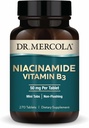 Tri. Mercola Niacinamide B3-50 mg per tabletti - Tukee Metabolic Health - ei-huuhteleva - Mini Tabs - Ei-GMO, Gluteeniton & soijaton - 270 tarjoilua (270 tablettia)
