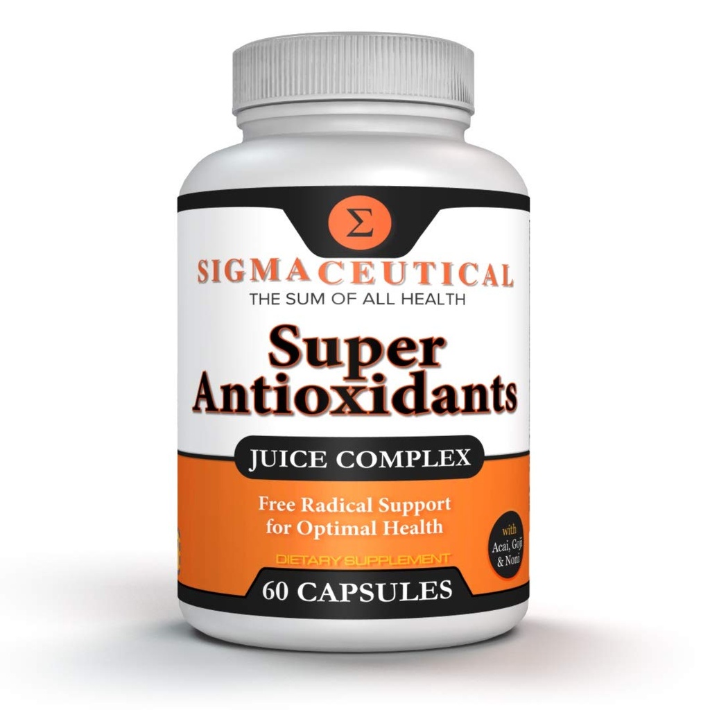 Super Antioxidant Capsules – 6 Superfruit Blend with Goji Berry, Acai, Resveratrol for Immune Support – Skin Health & Daily Wellness – 60 Count Made in USA