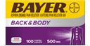 Bayer Back & Body Extra Force Aspirin, 500 mg 粘合板块, 疼痛现场的快速救济, 痛苦救赎, 32.5 mg Cafeine, 100 Count