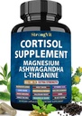 Cortisol lisäravinteet naisille magnesium, Ashwagandha & L-Theanine. Cortisol Manager, Reduktori, Detox, Lower and Control (59 Count)