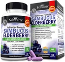 BioSchwartz Elderberry Capsules 60 Count + Omega 3 Fish Oil 90 Count Sche