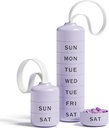 Betife srčkan tablete Organizator, Cut Weekly tablete Box za potovanja, Cut Daily Pill Primer 7 Day, s 7 Velika Stackable Compartments, Sturdy ABS tablete imetnik za vitamin dopolnilno zdravilo (Purple)