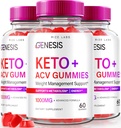 rize laboratoře - Genesis Keto Keto + ACV Žvýkačky, Příplatek pro pokročilé hubnutí, Všechny přírodní extrémní 2000mg Žvýkačky (180 Žvýkačky)