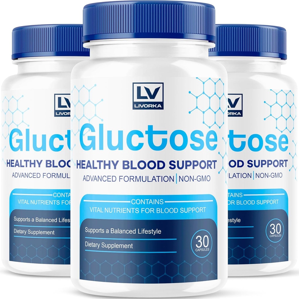 (3 csomag) Gluktóz Advanced Blood Support, Gluktóz, Gluktóz - Advanced Blood Supplement Support Capsules - All Natural Formula, 90 kapszula 3 hónapig