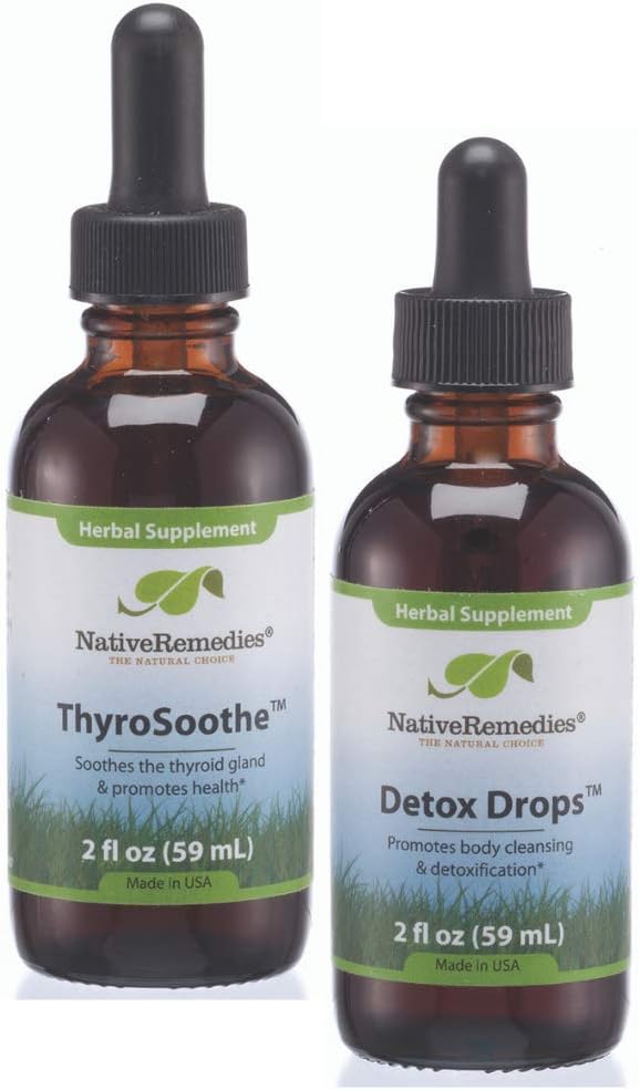 Remédios nativos ThyroSoothe e Detox Drops ComboPack