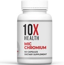 Suplemen Kromium Kesehatan 10X - 60 Kapsul - Berisi Choline Inositol & L Methionine - Suplemen Mineral untuk Dukungan Nutrisi - Chromium, L- Methionine, Choline Suplemen