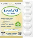 LactoBif Probiotics, 65 Bllion CFU, 20 Strains Probiotici attivi e clinicamente ricercati, Soy-Free, Sugar-Free, Vegetariano, Individualmente Double-foil Blister sigillato, 30 capsule vegetali