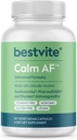 Calm AF (Advanced Formula) (60 Veggie Caps) - Klinik olarak Studied Shoden Ashwagandha, Suntheanine L Theanine, PharmaGABA - No Stearates - Vegan - Non GMO - Gluten Free - Ashwagandha & GABA Supplements