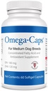 Omega-Caps för Medium Dog Breeds - Omega 3, Vitaminer, Mineraler, Antioxidanter - Support Immune System, Joints, Heart och Brain - 60 Softgel Capsules