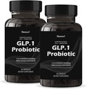 GLP-1 Probiotic 30 capsule - 500M AVU Multi-Strain Probiotic + Prebiotic, Natural de sprijin GLP-1 Producţie şi Curb Apetit, Release întârziat, Terţa parte testat, pentru bărbaţi şi femei (2pack)