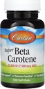 Carlson - Super Beta Caroteno, 25000 UI (15 mg), Vitamina A como Beta Caroteno, Forma Biodisponível e Bioativa, Saúde da Visão, Pele Saudável, 100 Softgels