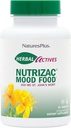 Naturas Plus Herbal Active NutriZAC Mood Food - 300 mg St Johns Wort, 90 Vegan Bi-Layered Tablets - potenta maxima naturala Booster - Vegetarian, Gluten-Free - 90 Serviri