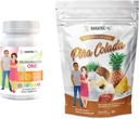 BaritricPal 30-Day Bariatric Vitamina Bundle (Multivitamine ONE 1 pe zi! cu 45mg Fier Chewable - Orange Citrus and Calciu Citrate Soft Chews 500mg cu Probiotice - Piña Colada)