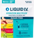 Liquid I.V.® Hydration Multiplier Sugar-Free Variety Pack - Raspberry Melon, Lemon Lime, White Peach, Green Grape Pack