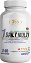 Multivitamin, Multimineral Supplement w / Przeciwutleniacze, Cynk, Witamina D3 & B Witaminy, Gluten Free, Non-GMO Składniki - (240 Count) 365 Zdrowie