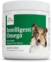 Terry Naturally Intelligent Omega - Hundhälsoförsörjning för hjärta, hjärna och ögonhälsa - Pet Supplies for Pet Care - Hjärta, hjärna och ögonstöd för hundar - 60 mjuka chews