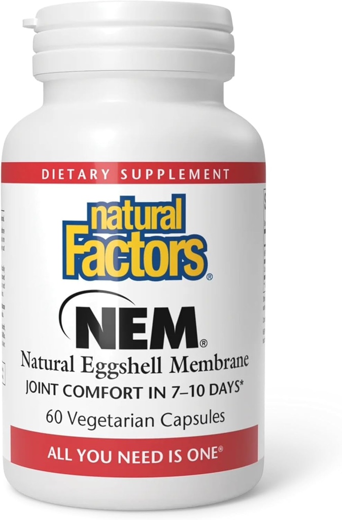 Natural Factors, NEM Natural Eggshell Membran, Birləşmiş Konfrans və Flexability, 60 Kapsüllər