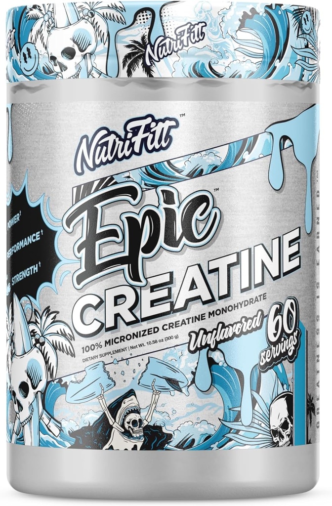 Nutrifitt CREATINE | Micronized Creatine Monohydrate | for Men and Women | 60 Servings | Muscle Growth | Cognitive Boost | UNFLAVORED