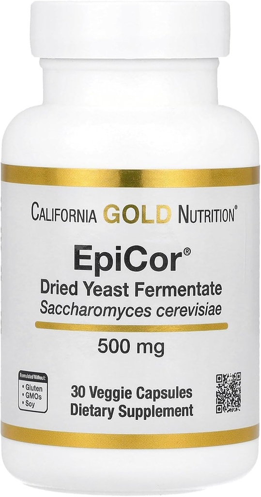 カリフォルニアゴールド栄養EpiCor®、乾燥酵母発酵、500mg、30ベジギーカプセル