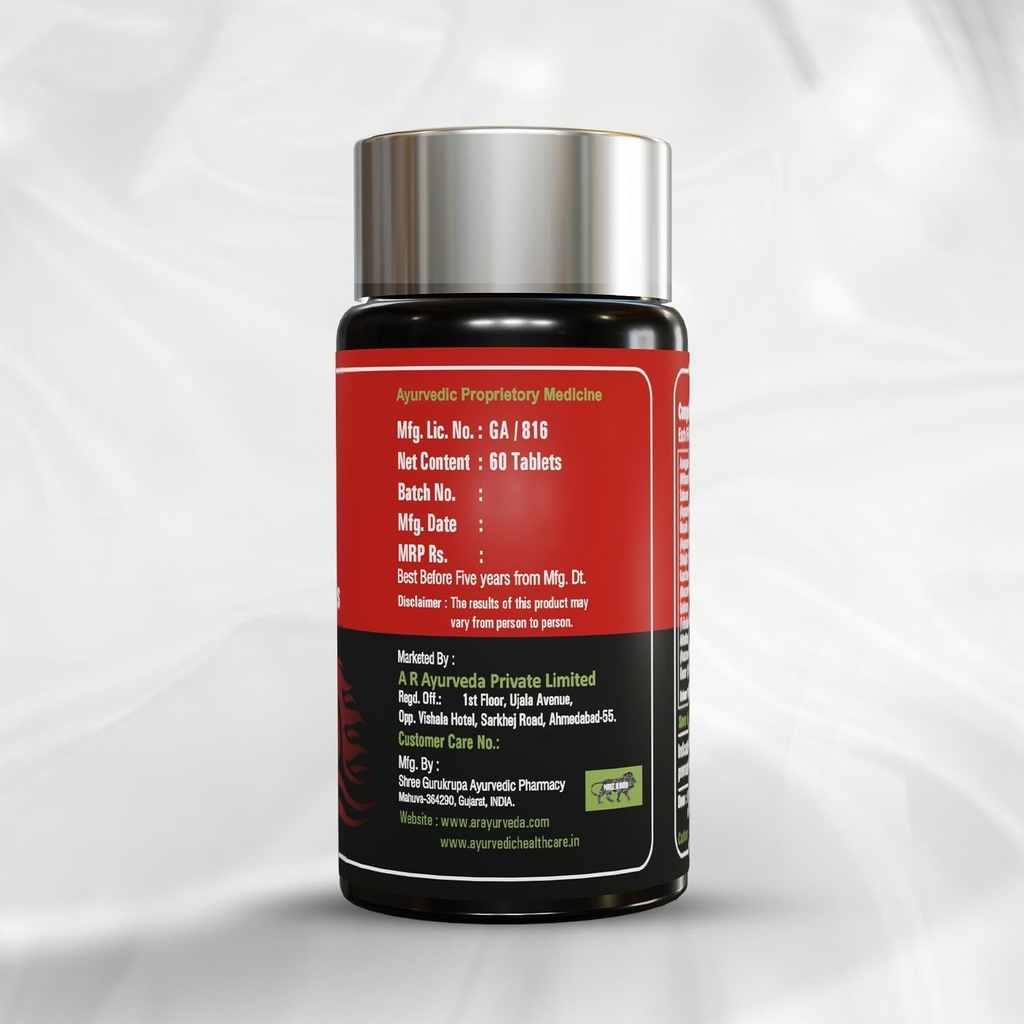 Hestebrandkapsler til mænd Note 124; Ayurvedic supplement til Stamina, muskelvækst, Immunitet & Samlet sundhed