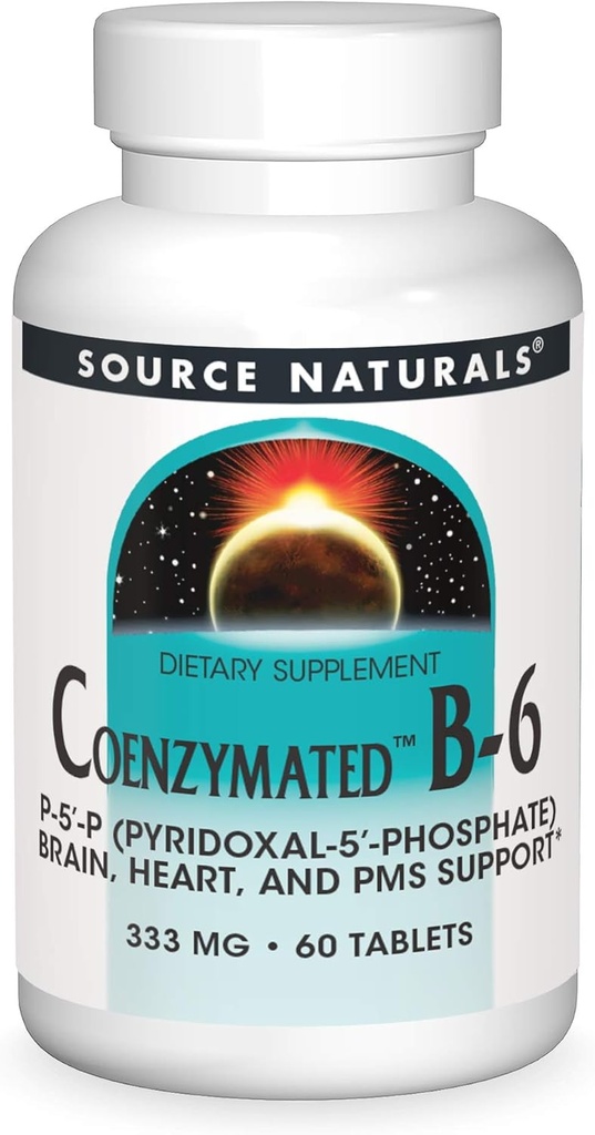 Source Naturals Coenzymated B-6, Promotes a Healthy Nervous System*, 333mg - 60 Tablets